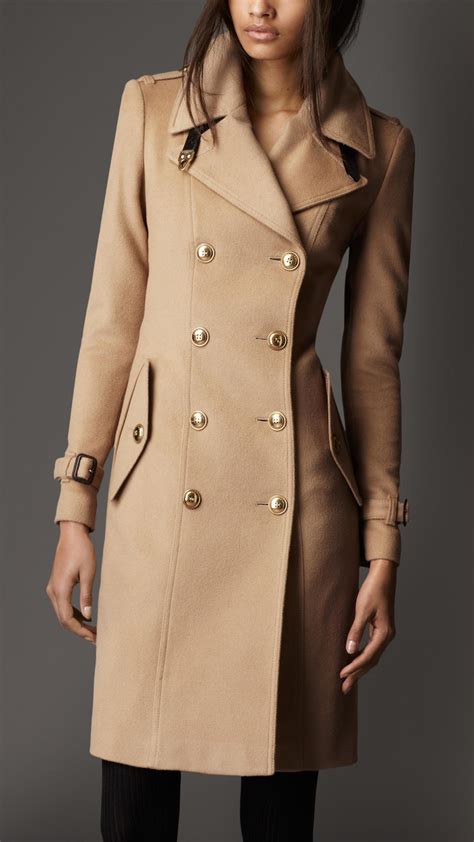 burberry fitted cachemere blend coat gold buttons|burberry cashmere trench coat.